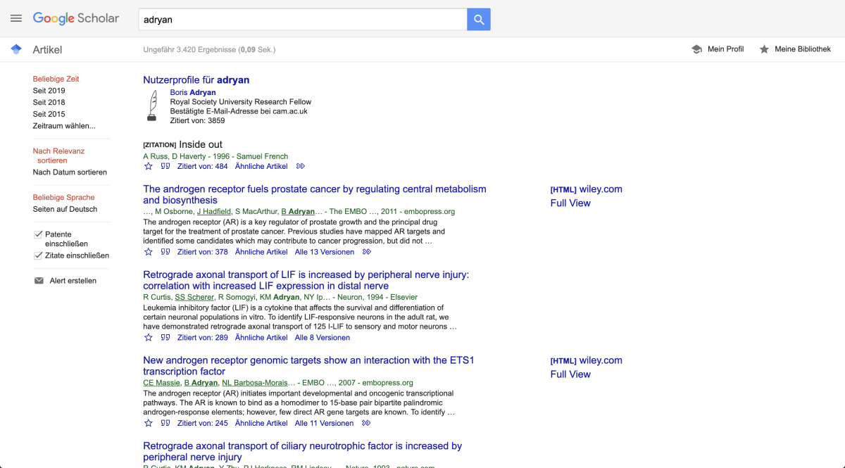 google scholar review articles